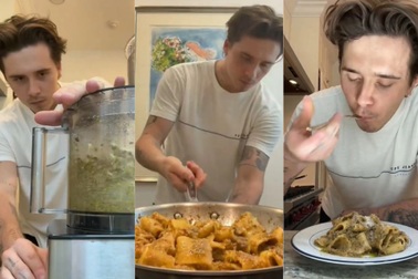 Clip con trai David Beckham nấu ăn thu hút hàng triệu lượt xem
