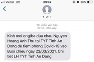 Phụ huynh bất ngờ nhận tin nhắn đưa con đi tiêm vắc xin phòng Covid-19