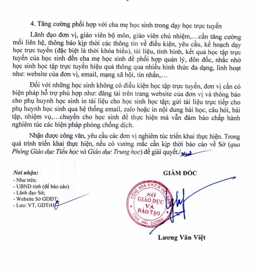 Sau TPHCM, học sinh Hải Dương nghỉ học tập trung tới hết tháng 2 - 2 Sau TPHCM, học sinh Hải Dương nghỉ học tập trung tới hết tháng 2 - 2