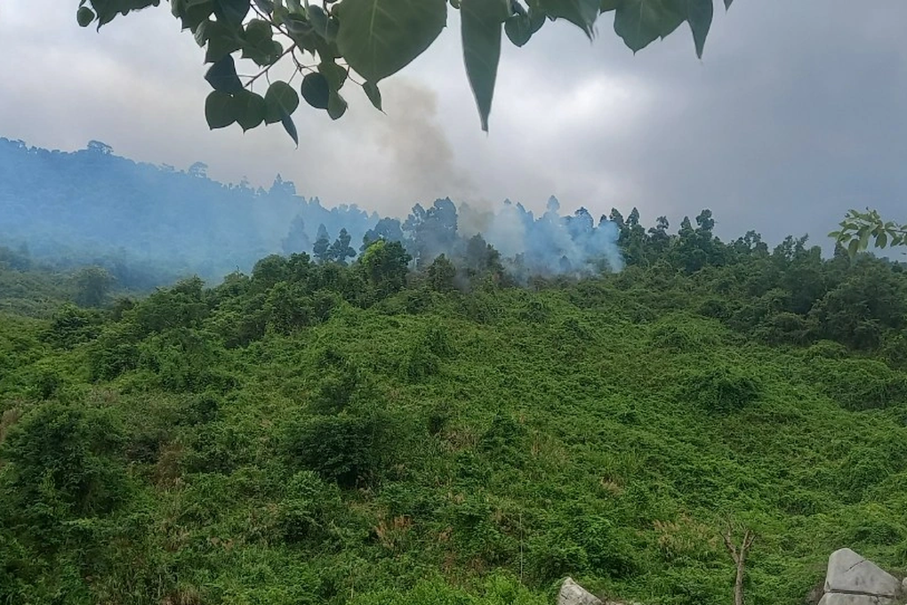 Hàng trăm công an, người dân chữa cháy rừng ở Đà Nẵng - 1 Hàng trăm công an, người dân chữa cháy rừng ở Đà Nẵng - 1