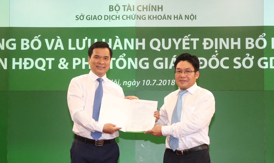 Bộ Tài chính nói gì về lãnh đạo Sở Chứng khoán Hà Nội lên chức thần tốc? - 1 Bộ Tài chính nói gì về lãnh đạo Sở Chứng khoán Hà Nội lên chức thần tốc? - 1