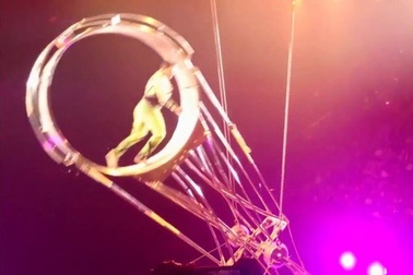 May mắn nghệ sĩ xiếc rơi ngã từ độ cao 9m chỉ bị… xây xát nhẹ