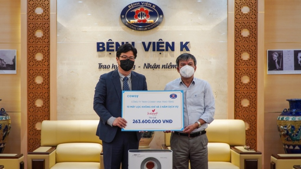 Bệnh viện K Trung ương tiếp nhận 10 máy lọc không khí do Coway Vina tặng - 1 Bệnh viện K Trung ương tiếp nhận 10 máy lọc không khí do Coway Vina tặng - 1