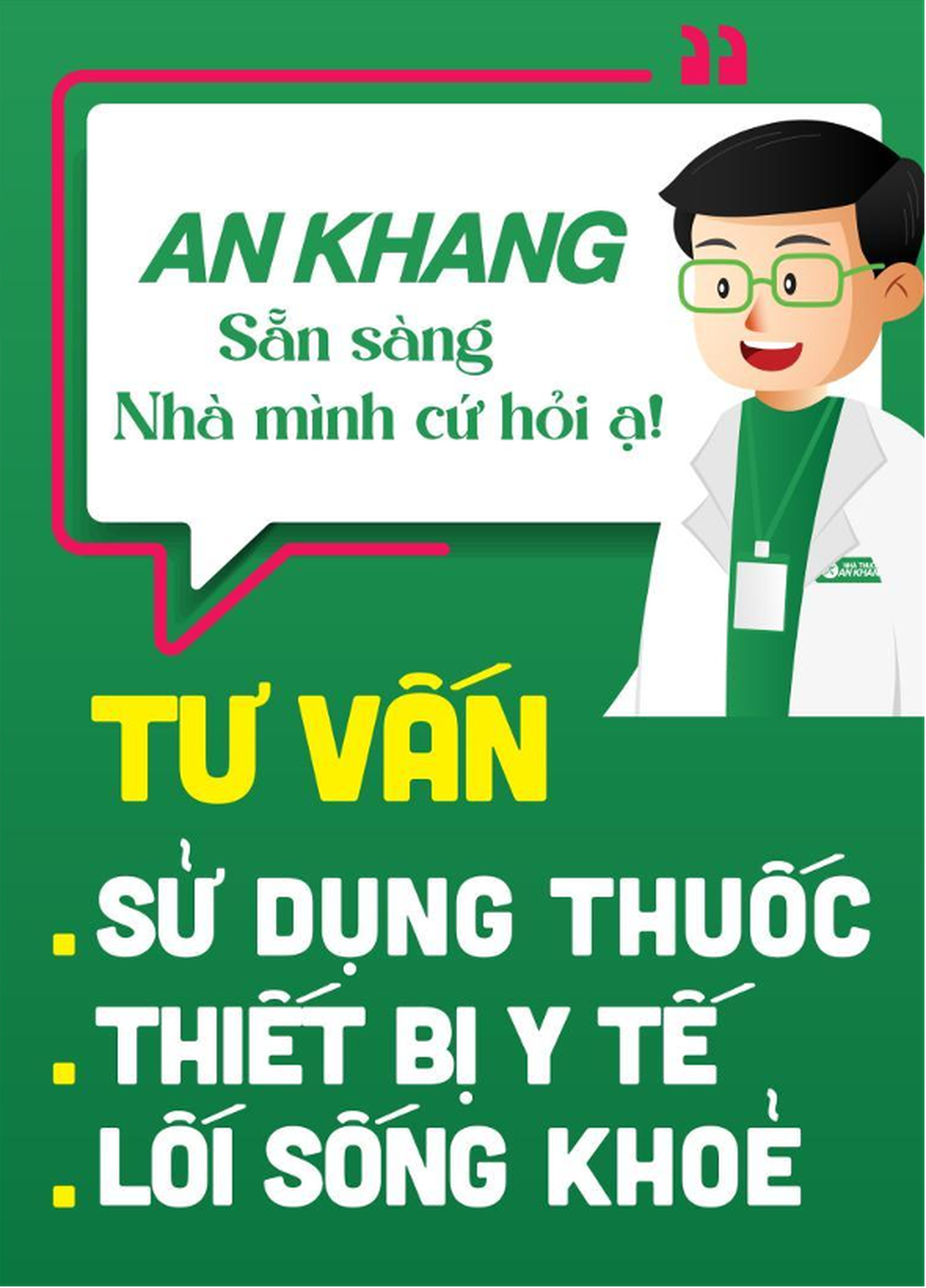 Chuỗi nhà thuốc An Khang hỗ trợ tư vấn sức khỏe miễn phí cho bà con - 1 Chuỗi nhà thuốc An Khang hỗ trợ tư vấn sức khỏe miễn phí cho bà con - 1
