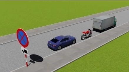Trong trường hợp này xe nào đỗ vi phạm quy tắc giao thông?