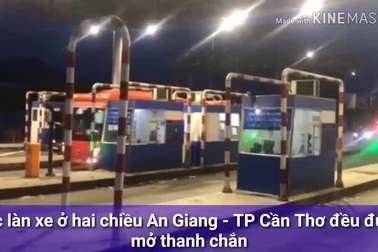 Trạm thu phí T2 - quốc lộ 91 (quận Thốt Nốt, TP Cần Thơ) tạm ngừng thu phí