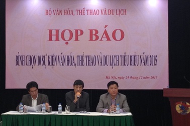 Bình chọn 10 sự kiện Văn hoá, Thể thao và Du lịch tiêu biểu 2015