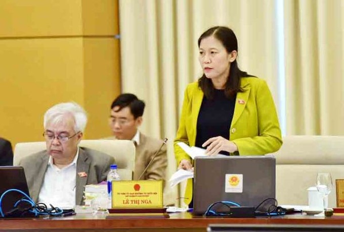 Chủ nhiệm Ủy ban Tư pháp Lê Thị Nga. Ảnh: TN