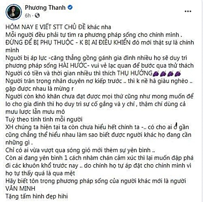 Ca sĩ Phương Thanh chia sẻ triết lý sống đến giới trẻ - Ảnh 1.