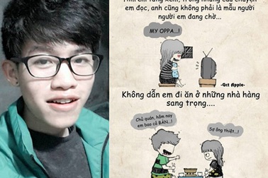 Chàng “Táo” gây sốt với bộ truyện tranh cực yêu