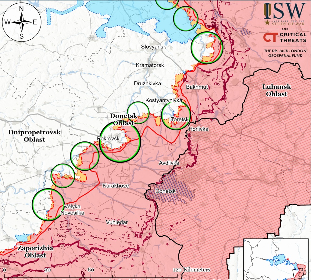 ISW: Nga sẽ chỉ đàm phán sau những thất bại đáng kể ở chiến trường Ukraine - 2 ISW: Nga sẽ chỉ đàm phán sau những thất bại đáng kể ở chiến trường Ukraine - 2
