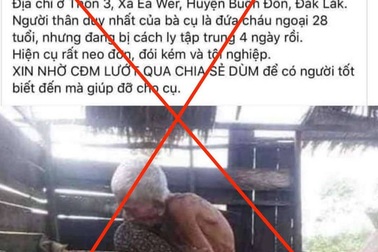 Thông tin "cụ bà đói kém bi đát giữa mùa dịch" là bịa đặt