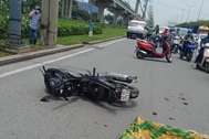 Container chạy lấn làn, cán chết nam thanh niên đi xe máy