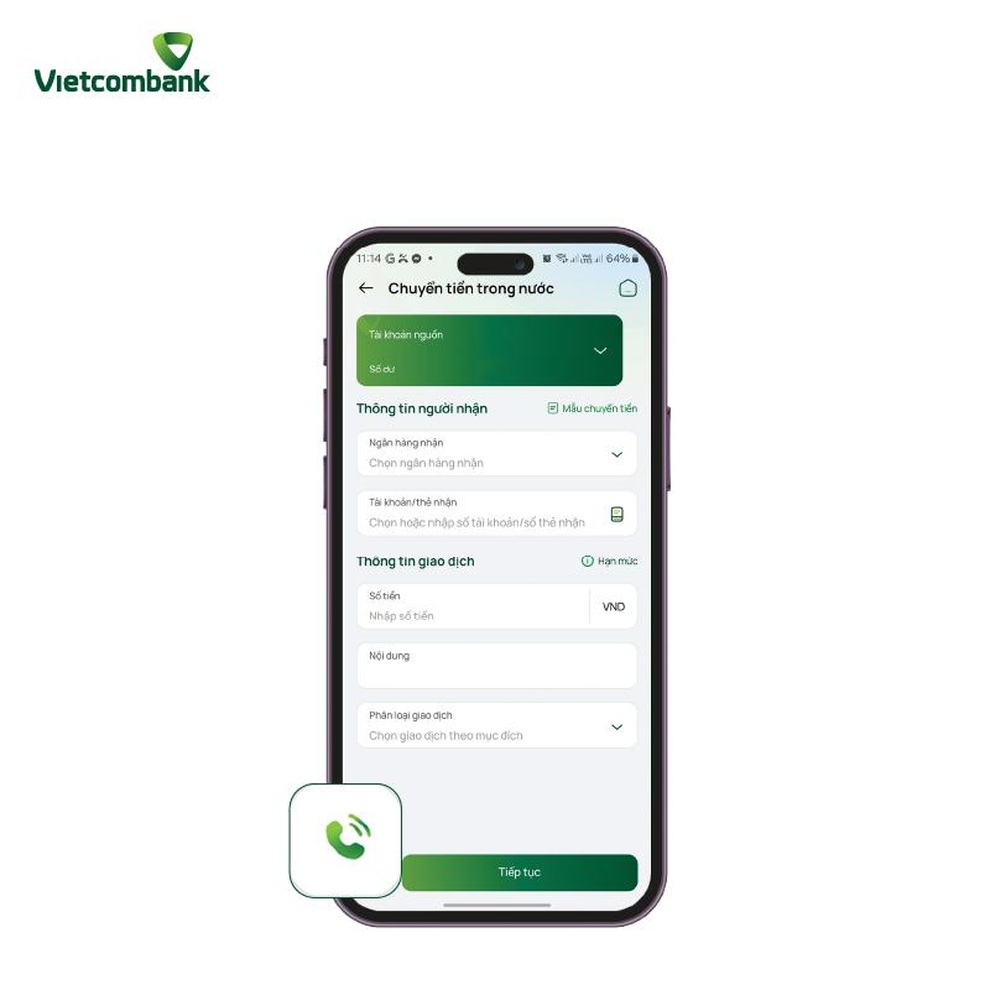 Ra mắt tính năng liên hệ tổng đài miễn phí tích hợp trong VCB Digibank - 2 Ra mắt tính năng liên hệ tổng đài miễn phí tích hợp trong VCB Digibank - 2