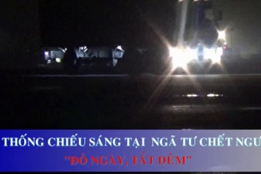 Hệ thống chiếu sáng tại “ngã tư chết người” trở chứng bật ban ngày, tắt ban đêm