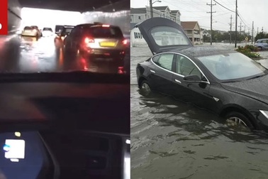 Tesla Model S thể hiện khả năng lội nước