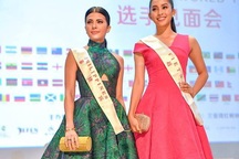 Hoa hậu Tiểu Vy cùng mỹ nhân Hoa hậu Thế giới 2018 ra mắt giới truyền thông