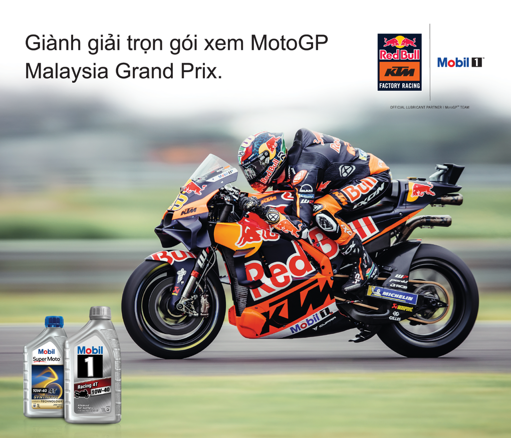 Mua dầu Mobil có cơ hội xem đua xe MotoGP tại Malaysia - 1 Mua dầu Mobil có cơ hội xem đua xe MotoGP tại Malaysia - 1