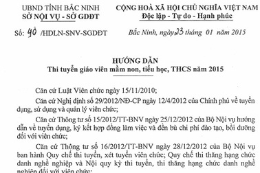 Năm 2015: Bắc Ninh đưa phần thi thực hành vào tuyển giáo viên