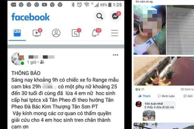 Công an bác tin đồn 4 nữ sinh cấp 2 bị lừa đảo, bắt cóc