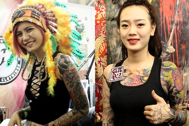 Những "bóng hồng" cá tính tại Đại hội xăm hình Hà Nội
