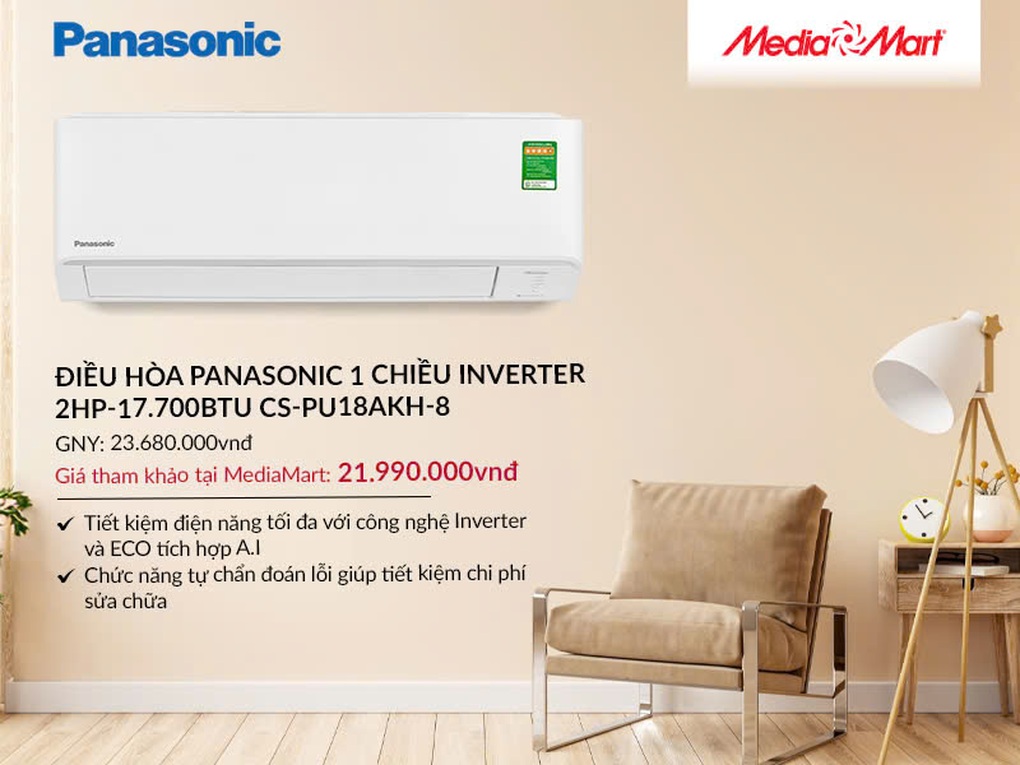Top 5 điều hòa Panasonic thông minh, tiết kiệm điện cho mùa hè 2025 - 5 Top 5 điều hòa Panasonic thông minh, tiết kiệm điện cho mùa hè 2025 - 5