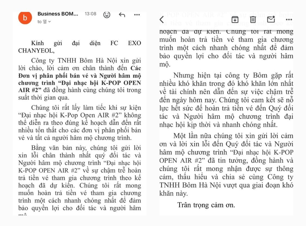 Vụ hủy show ở Mỹ Đình: BTC kêu khó khăn, fan đòi mãi chưa được trả tiền vé - 1