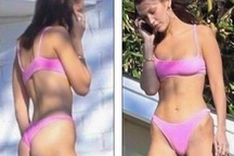 Bella Hadid gợi cảm với bikini hồng
