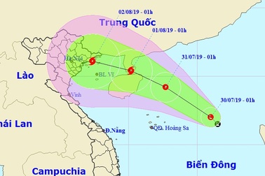 Vùng áp thấp trên Biển Đông khả năng tiếp tục mạnh lên