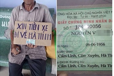 Sự thật bất ngờ về người đàn ông “xin tiền xe về Hà Tĩnh”