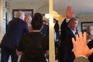 Tổng thống Trump bất ngờ xuất hiện tại đám cưới người lạ