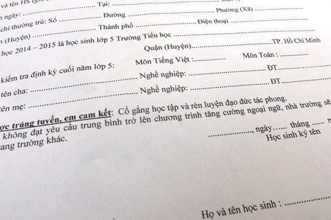 Không đạt yêu cầu ngoại ngữ, học sinh phải chuyển trường