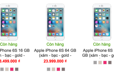 iPhone 6S đang dần mất sức hút tại Việt Nam, giá liên tục giảm