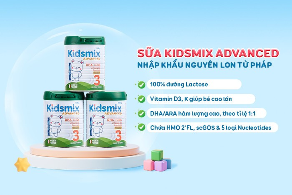 Sữa bột Kidsmix Advanced hỗ trợ dinh dưỡng cho bé phát triển - 4 Sữa bột Kidsmix Advanced hỗ trợ dinh dưỡng cho bé phát triển - 4