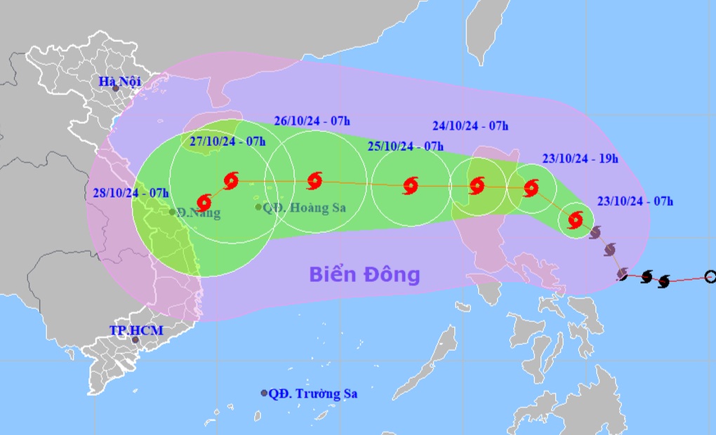 Bão Trà Mi tiếp tục mạnh lên, có lúc đạt cấp 12 giật cấp 15 - 1