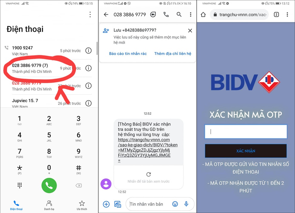 Nghe một cú điện thoại của nhân viên BIDV rởm, mất luôn 108 triệu đồng - 1 Nghe một cú điện thoại của nhân viên BIDV rởm, mất luôn 108 triệu đồng - 1