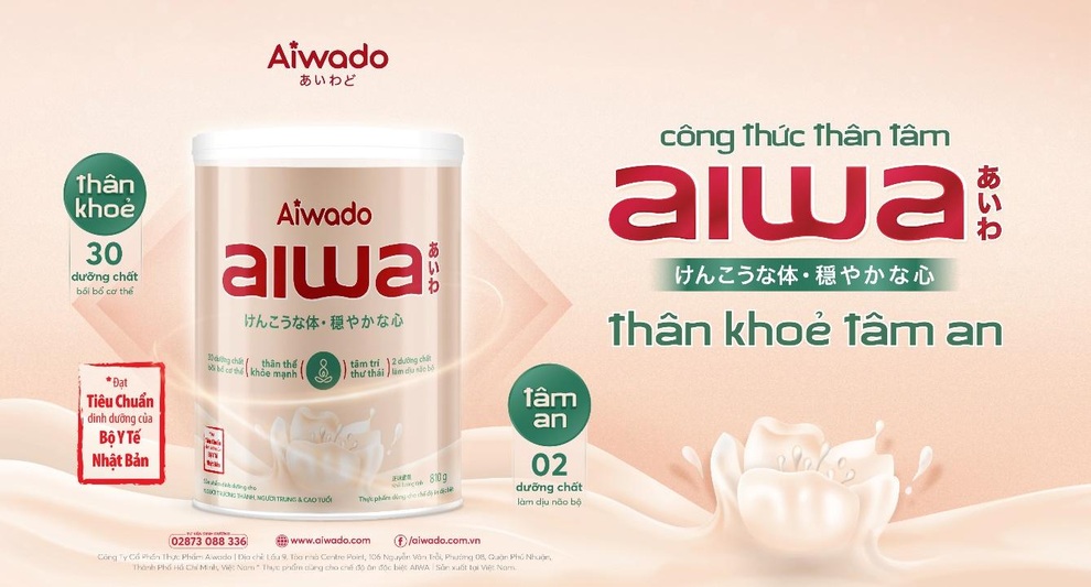 Aiwado ra mắt Aiwa - sữa cho thân khỏe tâm an với công thức Thân Tâm độc quyền - 1 Aiwado ra mắt Aiwa - sữa cho thân khỏe tâm an với công thức Thân Tâm độc quyền - 1