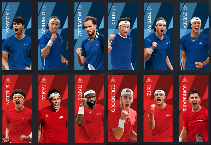 Alcaraz លេងជាមួយ Zverev និង Medvedev នៅ Laver Cup 2024 - 2 Alcaraz sát cánh cùng Zverev, Medvedev ở Laver Cup 2024 - 2