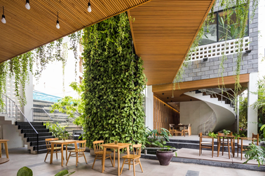 Ngắm ngôi nhà đá ong độc lạ như vườn treo Babylon ở Đà Nẵng