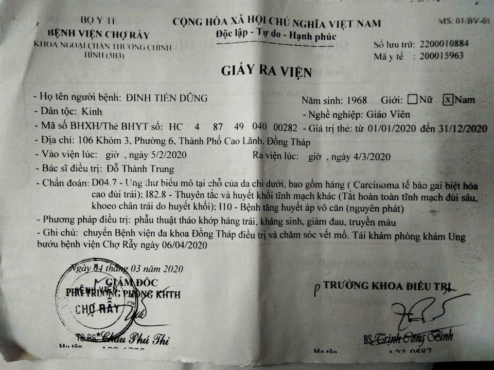 Bệnh tật dồn dập, thầy giáo nghèo nghẹn ngào mong các nhà hảo tâm cứu mạng - 5 Bệnh tật dồn dập, thầy giáo nghèo nghẹn ngào mong các nhà hảo tâm cứu mạng - 5
