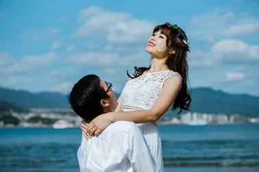 Cặp đôi chụp ảnh cưới ở Nhật Bản sau 9 năm bên nhau