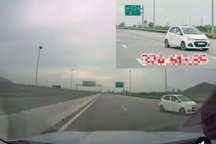 Tài xế quay đầu xe chạy ngược chiều trên cao tốc