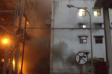 Cháy lớn tại Nhà máy Nhiệt điện Cẩm Phả