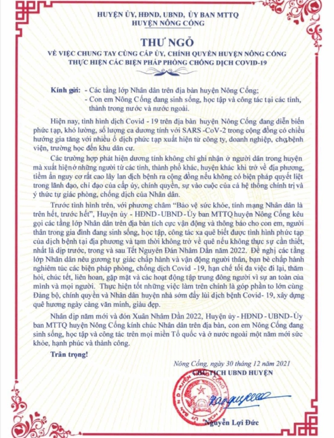 Thêm địa phương vận động người dân không về quê dịp Tết - 1 Thêm địa phương vận động người dân không về quê dịp Tết - 1
