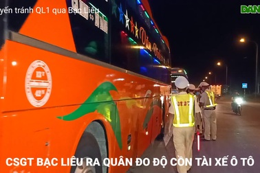 CSGT Bạc Liêu ra quân đo độ cồn lái xe ô tô