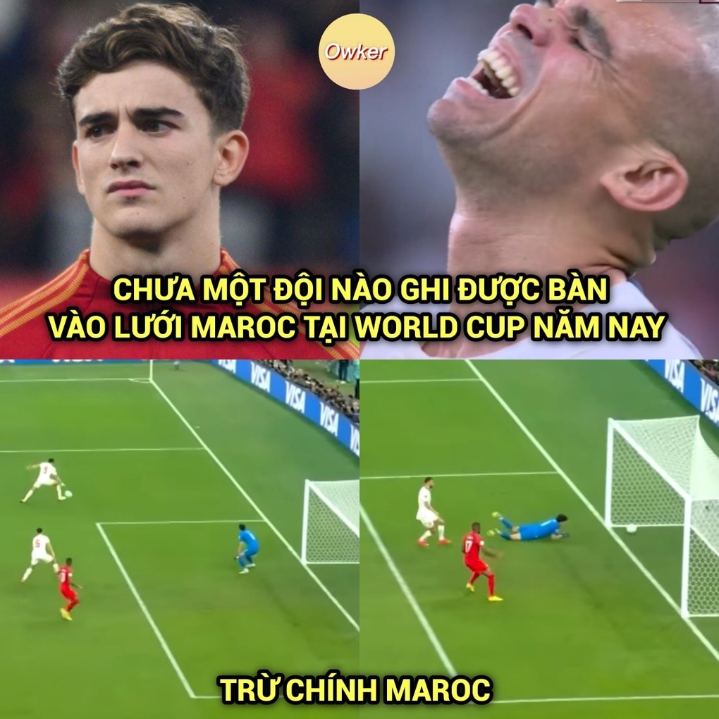 Ma Rốc lọt vào vòng bán kết World Cup 2022 mà chưa để cho bất kỳ đối thủ nào ghi bàn. Bàn thua duy nhất mà đội bóng này phải nhận cho đến nay là tình huống… phản lưới nhà (Ảnh: Fandom Owker). Ma Rốc lọt vào vòng bán kết World Cup 2022 mà chưa để cho bất kỳ đối thủ nào ghi bàn. Bàn thua duy nhất mà đội bóng này phải nhận cho đến nay là tình huống… phản lưới nhà (Ảnh: Fandom Owker).