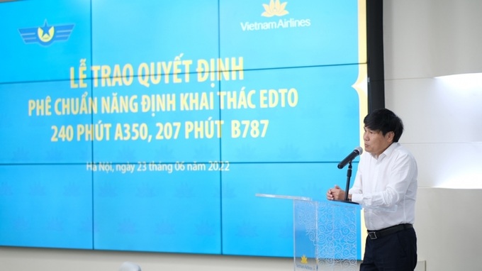 Cục trưởng cục HKVN chỉ đạo Vietnam Airlines sau khi đạt được cấp phép trên, vẫn phải tiếp tục duy trì, đảm bảo các tiêu chuẩn nghiêm ngặt, giữ vững và nâng cao kết quả đã đạt được, khẳng định năng lực, vị trí dẫn đầu