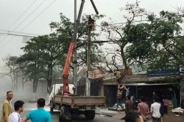 Điện lực thông tin về người bị bỏng nặng khi trèo cột điện