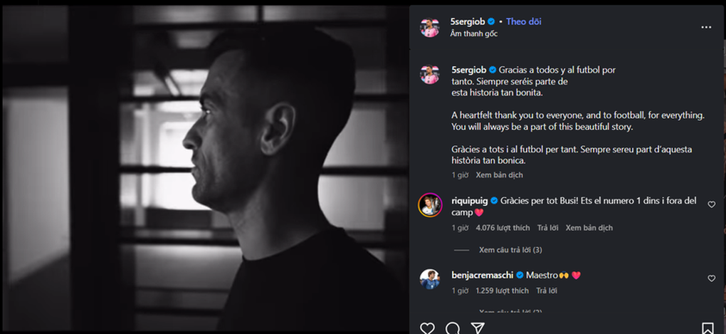 Sergio Busquets ប្រកាសចូលនិវត្តន៍ - ១ Sergio Busquets tuyên bố giải nghệ - 1