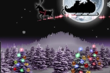 Hình nền đêm Giáng sinh với hiệu ứng 3D độc đáo